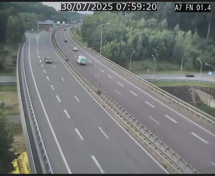 <h2>Caméra autoroute Luxembourg A7 - Tunnel Stafelter - direction Echangeur Grünewald</h2>