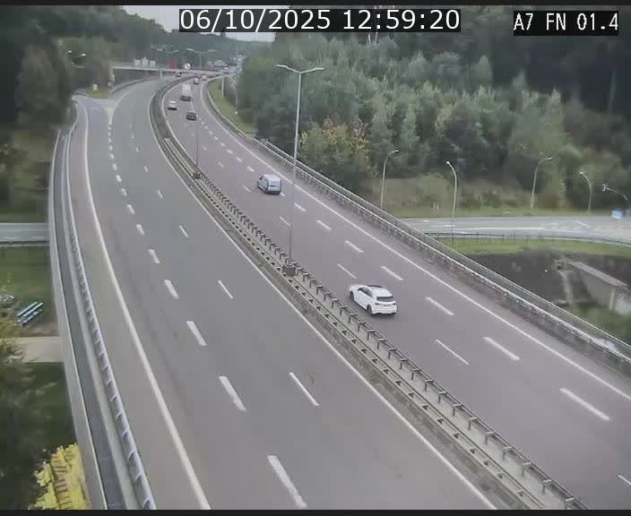 <h2>Caméra autoroute Luxembourg A7 - Tunnel Stafelter - direction Echangeur Grünewald</h2>