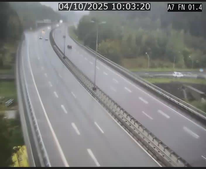 <h2>Caméra autoroute Luxembourg A7 - Tunnel Stafelter - direction Echangeur Grünewald</h2>