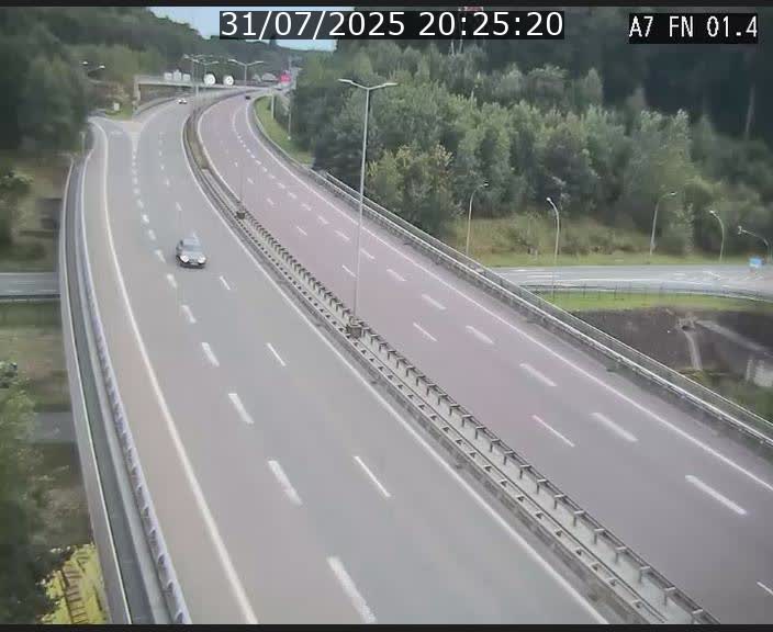 <h2>Caméra autoroute Luxembourg A7 - Tunnel Stafelter - direction Echangeur Grünewald</h2>