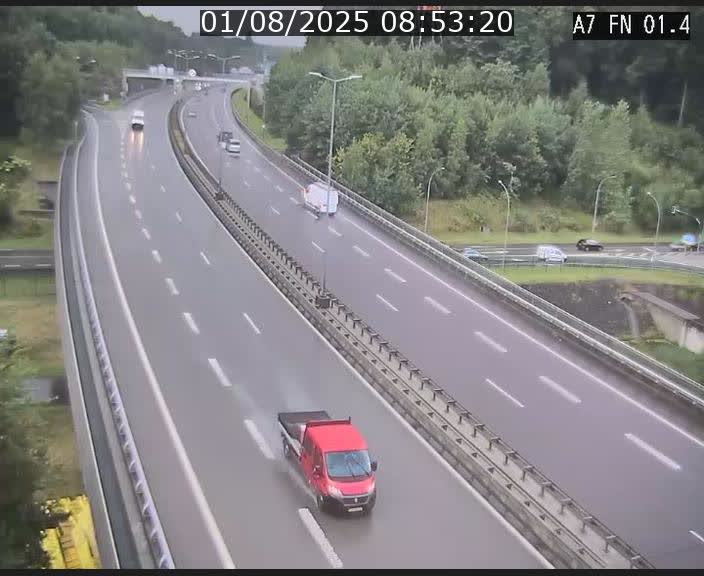 <h2>Caméra autoroute Luxembourg A7 - Tunnel Stafelter - direction Echangeur Grünewald</h2>