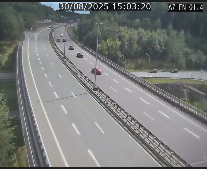 <h2>Caméra autoroute Luxembourg A7 - Tunnel Stafelter - direction Echangeur Grünewald</h2>