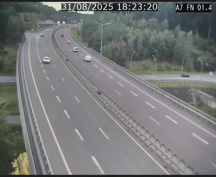 <h2>Caméra autoroute Luxembourg A7 - Tunnel Stafelter - direction Echangeur Grünewald</h2>