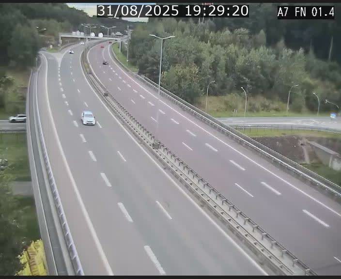 <h2>Caméra autoroute Luxembourg A7 - Tunnel Stafelter - direction Echangeur Grünewald</h2>