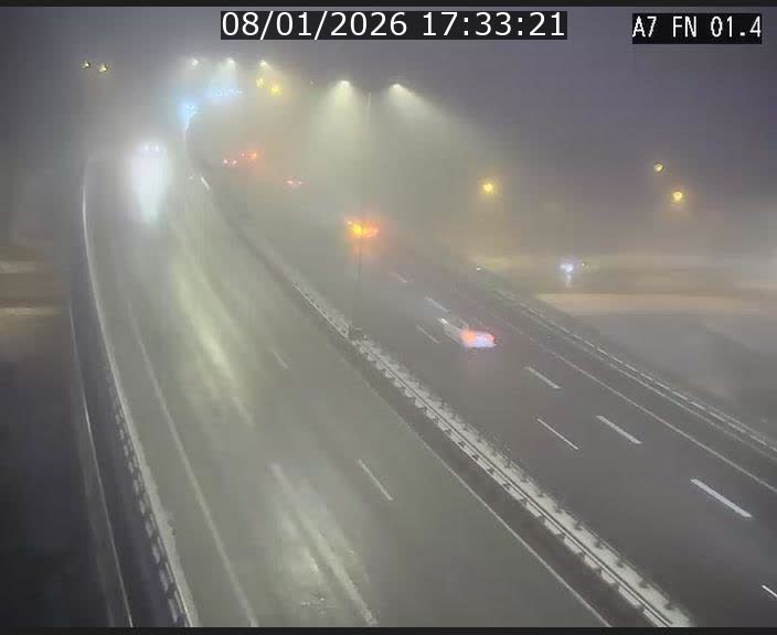 Caméra autoroute Luxembourg A7 - Tunnel Stafelter - direction Echangeur Grünewald