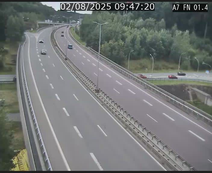 <h2>Caméra autoroute Luxembourg A7 - Tunnel Stafelter - direction Echangeur Grünewald</h2>