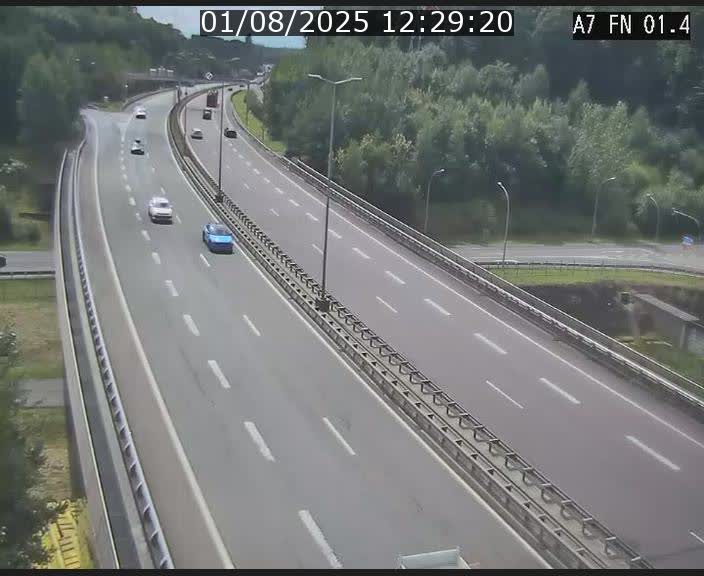 <h2>Caméra autoroute Luxembourg A7 - Tunnel Stafelter - direction Echangeur Grünewald</h2>