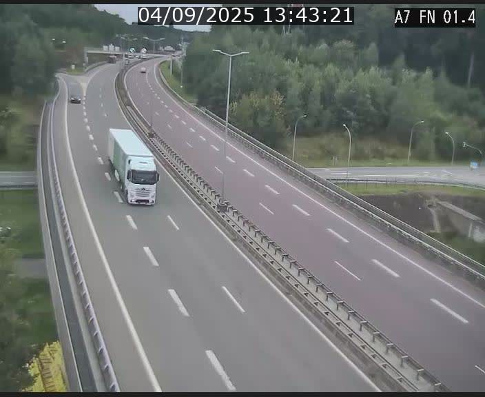 <h2>Caméra autoroute Luxembourg A7 - Tunnel Stafelter - direction Echangeur Grünewald</h2>