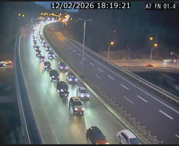 <h2>Caméra autoroute Luxembourg A7 - Tunnel Stafelter - direction Echangeur Grünewald</h2>