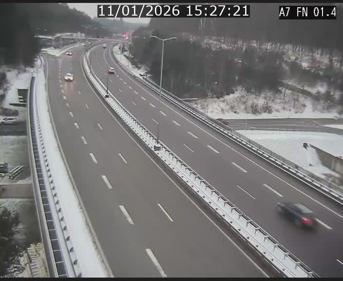 <h2>Caméra autoroute Luxembourg A7 - Tunnel Stafelter - direction Echangeur Grünewald</h2>