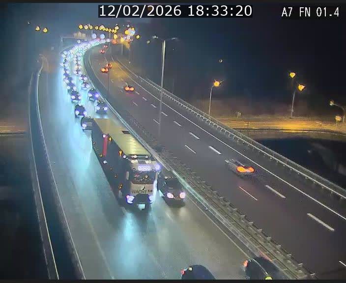 <h2>Caméra autoroute Luxembourg A7 - Tunnel Stafelter - direction Echangeur Grünewald</h2>