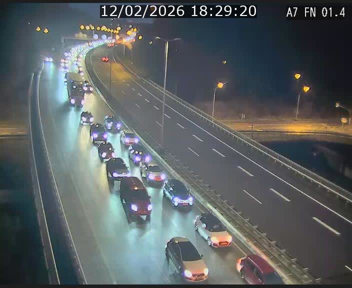 <h2>Caméra autoroute Luxembourg A7 - Tunnel Stafelter - direction Echangeur Grünewald</h2>
