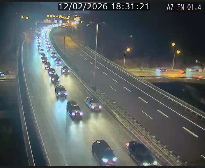 <h2>Caméra autoroute Luxembourg A7 - Tunnel Stafelter - direction Echangeur Grünewald</h2>