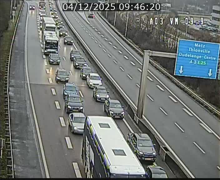 <h2>Webcam Autoroute à la Croix de Bettembourg - A3 - BK 9.9 - direction France</h2>