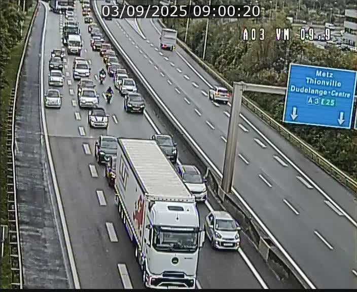 <h2>Webcam Autoroute à la Croix de Bettembourg - A3 - BK 9.9 - direction France</h2>