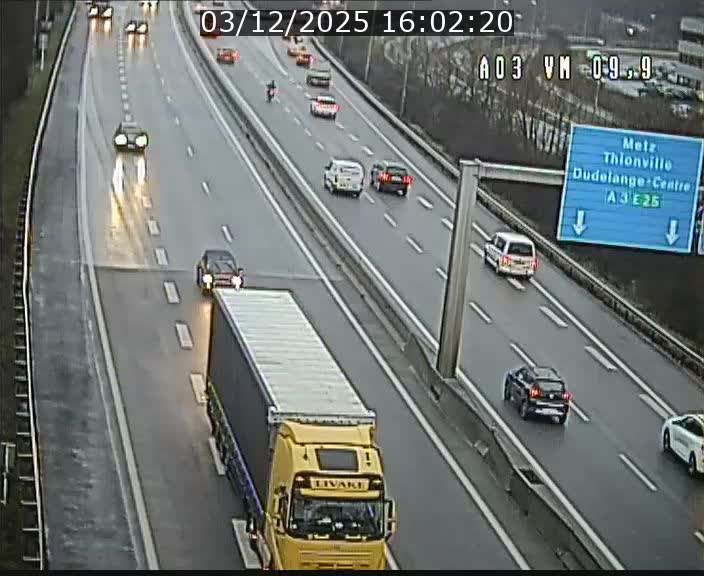 <h2>Webcam Autoroute à la Croix de Bettembourg - A3 - BK 9.9 - direction France</h2>