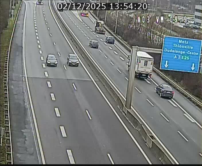 <h2>Webcam Autoroute à la Croix de Bettembourg - A3 - BK 9.9 - direction France</h2>