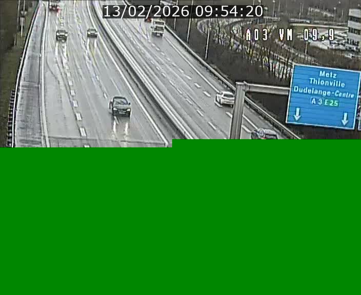 <h2>Webcam Autoroute à la Croix de Bettembourg - A3 - BK 9.9 - direction France</h2>