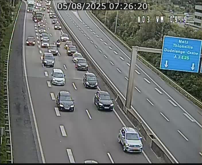 <h2>Webcam Autoroute à la Croix de Bettembourg - A3 - BK 9.9 - direction France</h2>