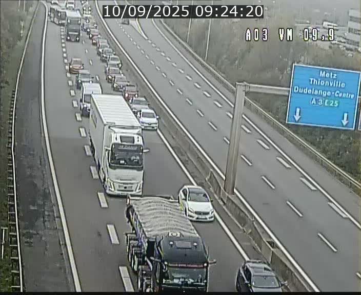 <h2>Webcam Autoroute à la Croix de Bettembourg - A3 - BK 9.9 - direction France</h2>