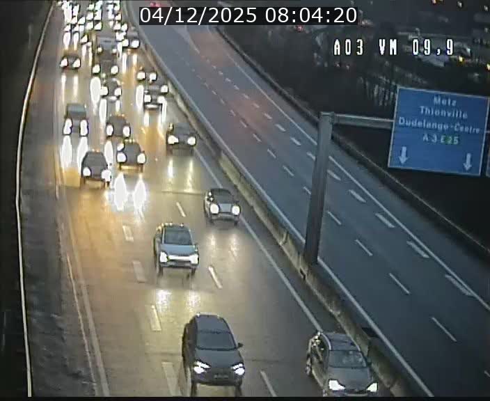 <h2>Webcam Autoroute à la Croix de Bettembourg - A3 - BK 9.9 - direction France</h2>