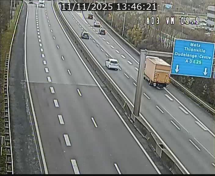 Webcam Autoroute à la Croix de Bettembourg - A3 - BK 9.9 - direction France