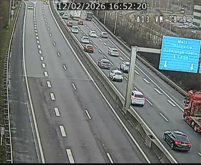 Webcam Autoroute à la Croix de Bettembourg - A3 - BK 9.9 - direction France