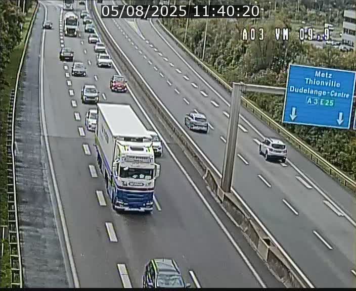 <h2>Webcam Autoroute à la Croix de Bettembourg - A3 - BK 9.9 - direction France</h2>