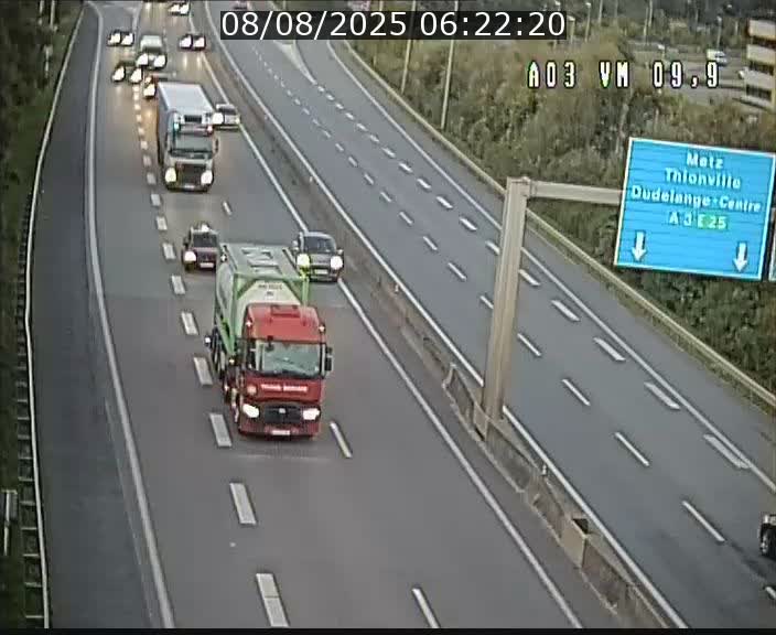 <h2>Webcam Autoroute à la Croix de Bettembourg - A3 - BK 9.9 - direction France</h2>