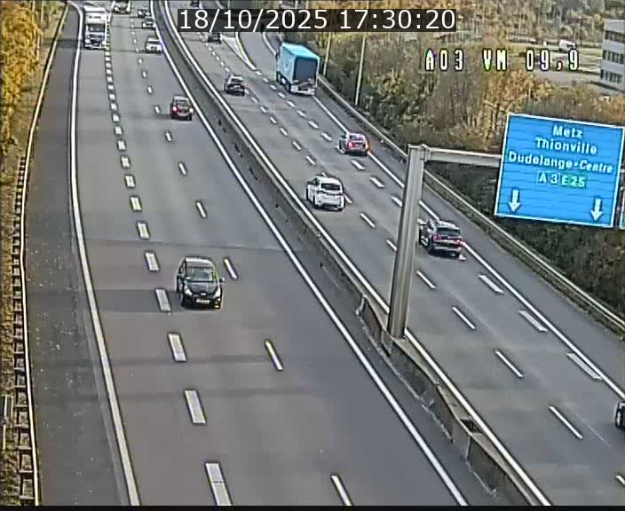 <h2>Webcam Autoroute à la Croix de Bettembourg - A3 - BK 9.9 - direction France</h2>