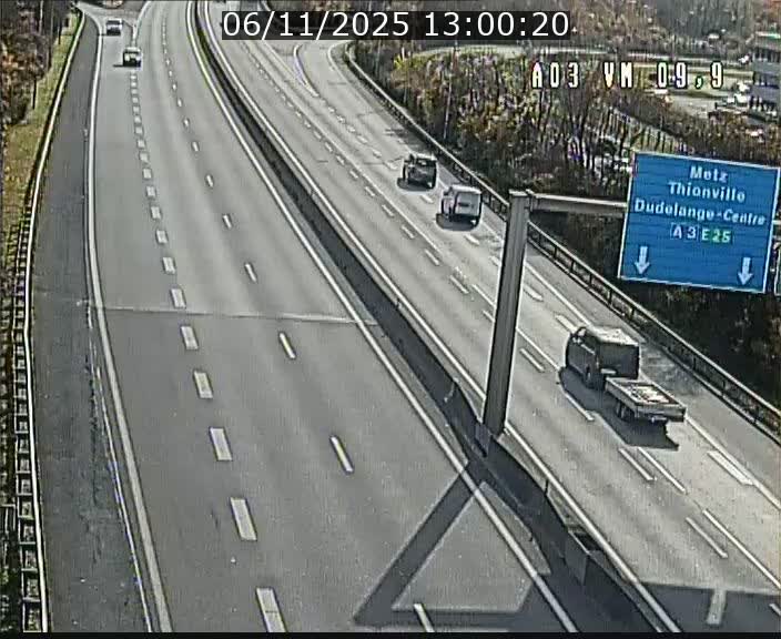 <h2>Webcam Autoroute à la Croix de Bettembourg - A3 - BK 9.9 - direction France</h2>