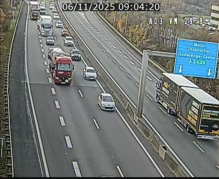 Webcam Autoroute à la Croix de Bettembourg - A3 - BK 9.9 - direction France