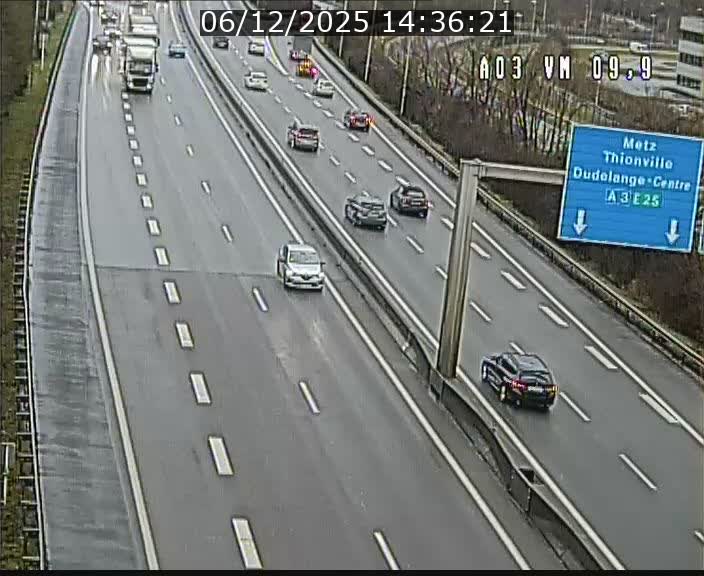 <h2>Webcam Autoroute à la Croix de Bettembourg - A3 - BK 9.9 - direction France</h2>