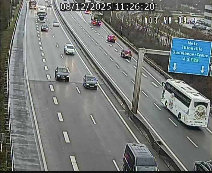 <h2>Webcam Autoroute à la Croix de Bettembourg - A3 - BK 9.9 - direction France</h2>