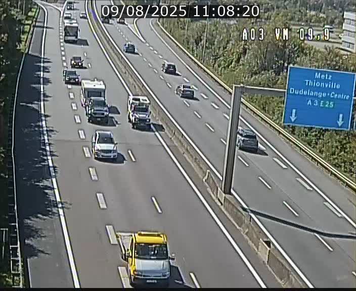 <h2>Webcam Autoroute à la Croix de Bettembourg - A3 - BK 9.9 - direction France</h2>