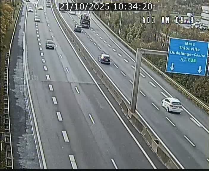 <h2>Webcam Autoroute à la Croix de Bettembourg - A3 - BK 9.9 - direction France</h2>