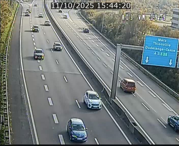 <h2>Webcam Autoroute à la Croix de Bettembourg - A3 - BK 9.9 - direction France</h2>