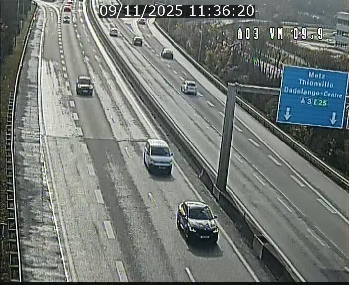 <h2>Webcam Autoroute à la Croix de Bettembourg - A3 - BK 9.9 - direction France</h2>