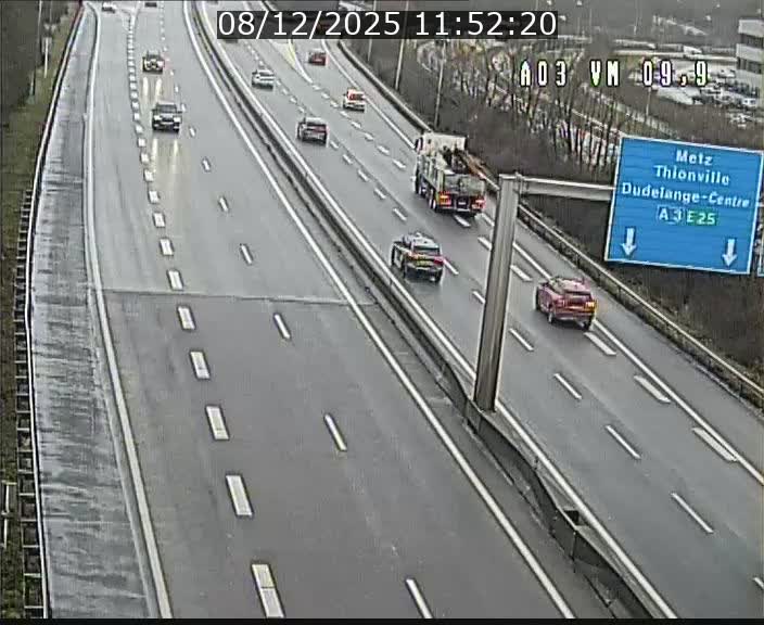 <h2>Webcam Autoroute à la Croix de Bettembourg - A3 - BK 9.9 - direction France</h2>