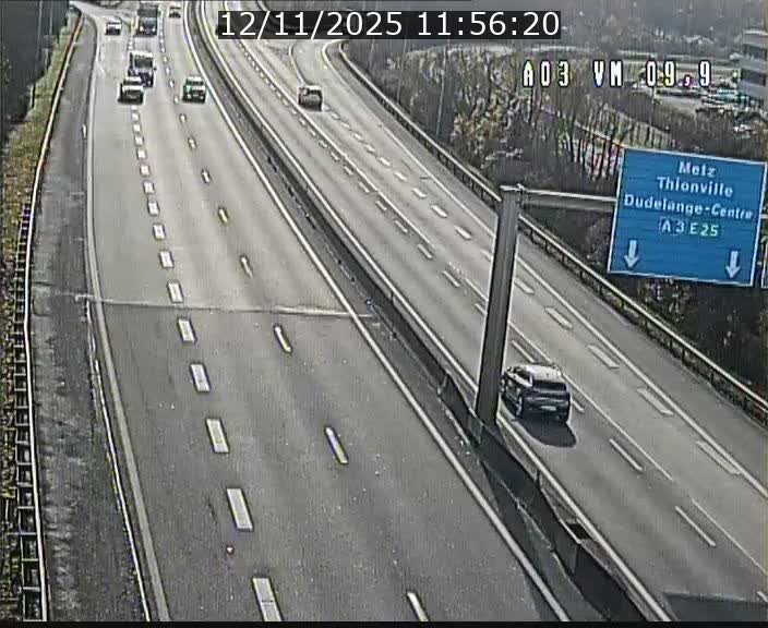 <h2>Webcam Autoroute à la Croix de Bettembourg - A3 - BK 9.9 - direction France</h2>