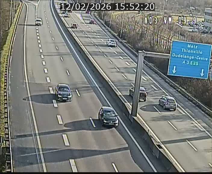 <h2>Webcam Autoroute à la Croix de Bettembourg - A3 - BK 9.9 - direction France</h2>