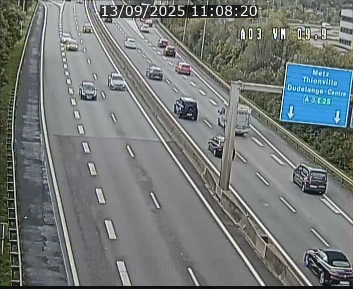 Webcam Autoroute à la Croix de Bettembourg - A3 - BK 9.9 - direction France