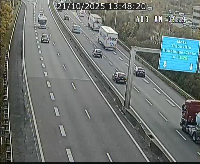 <h2>Webcam Autoroute à la Croix de Bettembourg - A3 - BK 9.9 - direction France</h2>
