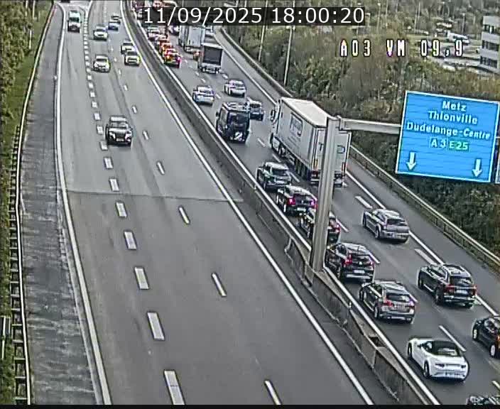 <h2>Webcam Autoroute à la Croix de Bettembourg - A3 - BK 9.9 - direction France</h2>