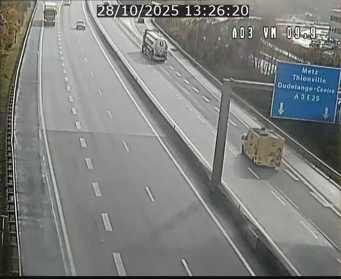 <h2>Webcam Autoroute à la Croix de Bettembourg - A3 - BK 9.9 - direction France</h2>
