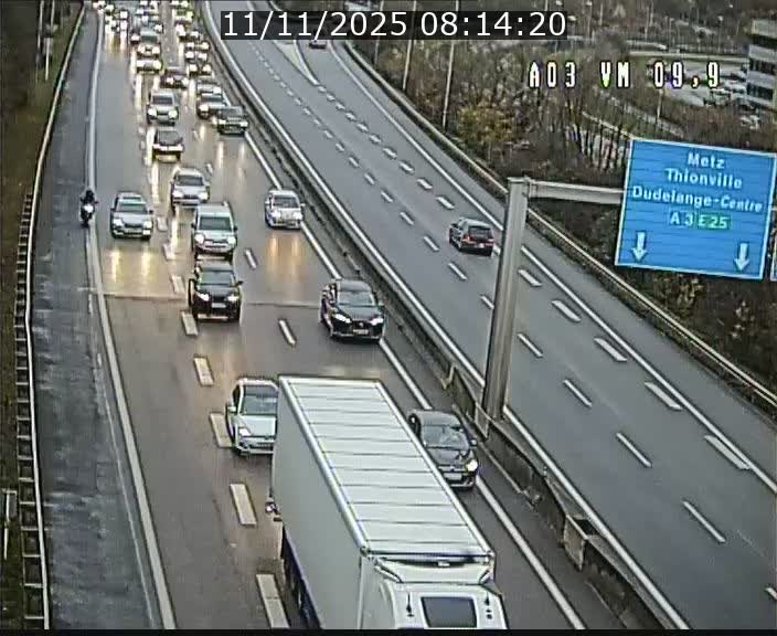 <h2>Webcam Autoroute à la Croix de Bettembourg - A3 - BK 9.9 - direction France</h2>