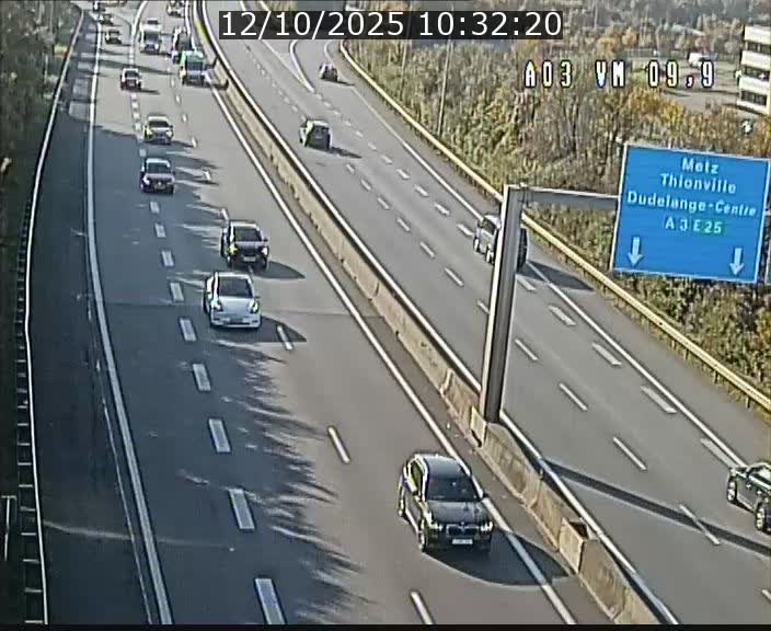 <h2>Webcam Autoroute à la Croix de Bettembourg - A3 - BK 9.9 - direction France</h2>