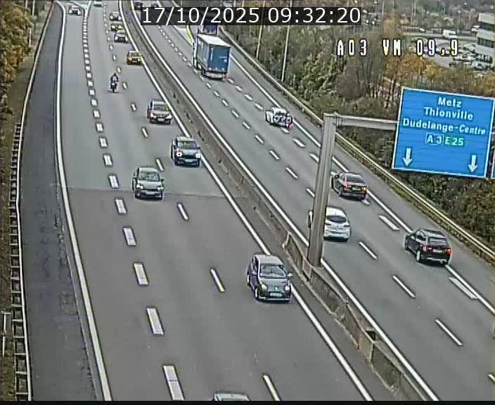 <h2>Webcam Autoroute à la Croix de Bettembourg - A3 - BK 9.9 - direction France</h2>