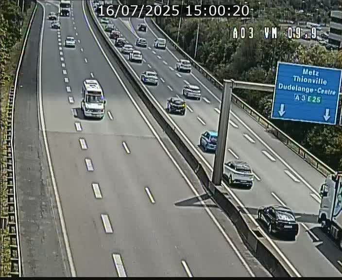 Webcam Autoroute à la Croix de Bettembourg - A3 - BK 9.9 - direction France
