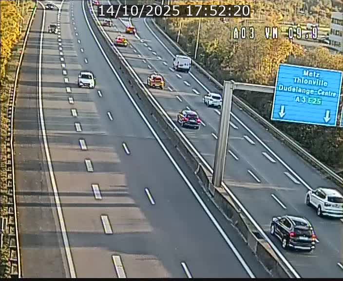 <h2>Webcam Autoroute à la Croix de Bettembourg - A3 - BK 9.9 - direction France</h2>